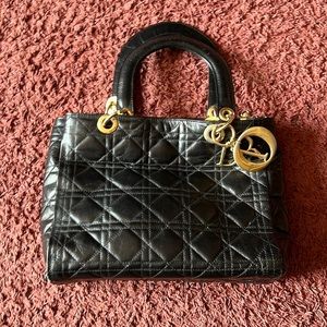 DIOR black Leather handbag